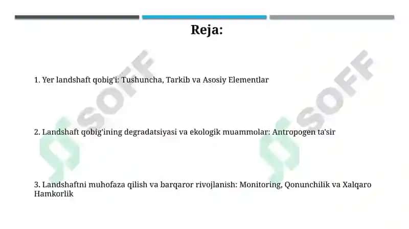 Yer landshaft qobig'ining yaxlitligi va muvozanati 2