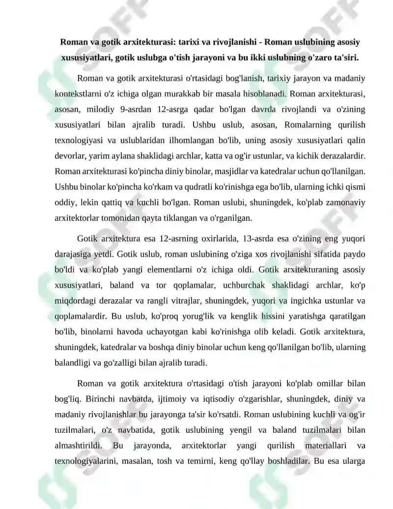 Roman va gotik arxitekturasi: tarixi va rivojlanishi 2