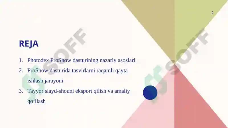Photodex ProShow tasvirlarni raqamli qayta ishlash dasturi bilan ishlash 2