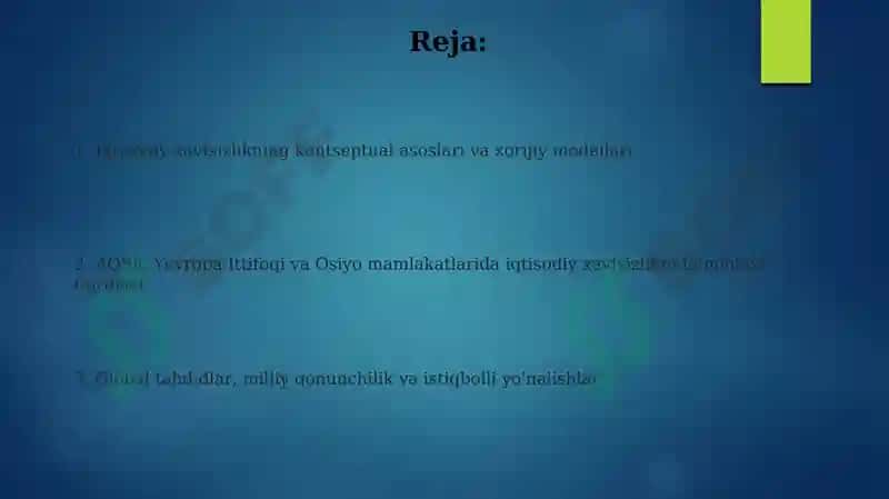 Iqtisodiy xavfsizlikning kontseptual asoslari 2