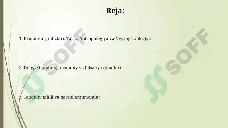 E'tiqodning ildizlari: Tarix, Antropologiya va Neyropsixologiya 2