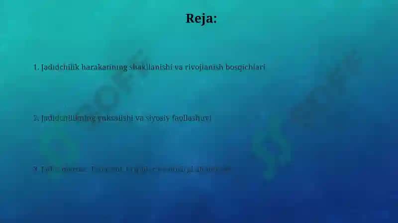 Turkistonda jadidchilik harakatining tashkil topishi va rivojlanish bosqichlari 2