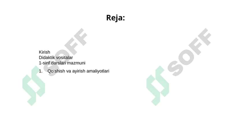 Oʻn ichida qoʻshish va ayirish amallari bilan tanishishda didaktik jarayonlarTayyorladi:AbdujalilovaSevinch 2