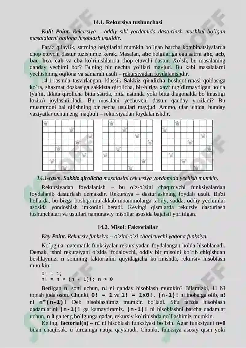 REKURSIV FUNKSIYALAR, TO‘G‘RIDAN-TO‘G‘RI VA QIYOSIY REKURSIYA. 2