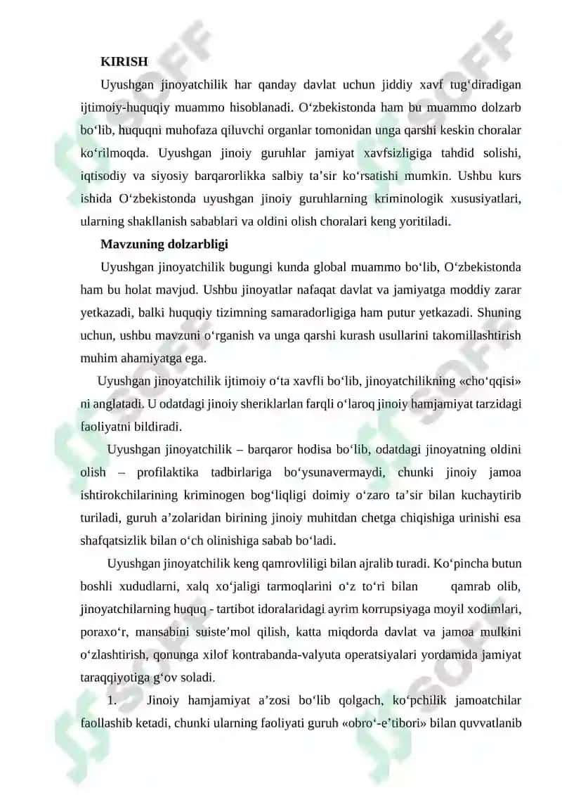 Uyushgan jinoyatchilik kriminologiyasi 2