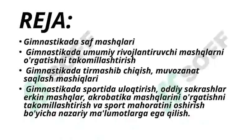 Gimnastikada umumiy va maxsus tayyorgarlik mashqlari 2