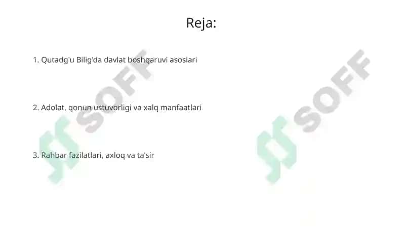 Qutadg'u Bilig'da davlat boshqaruvi 2