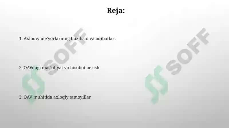 Axloqiy mas'uliyat va ommaviy axborot vositalari 2