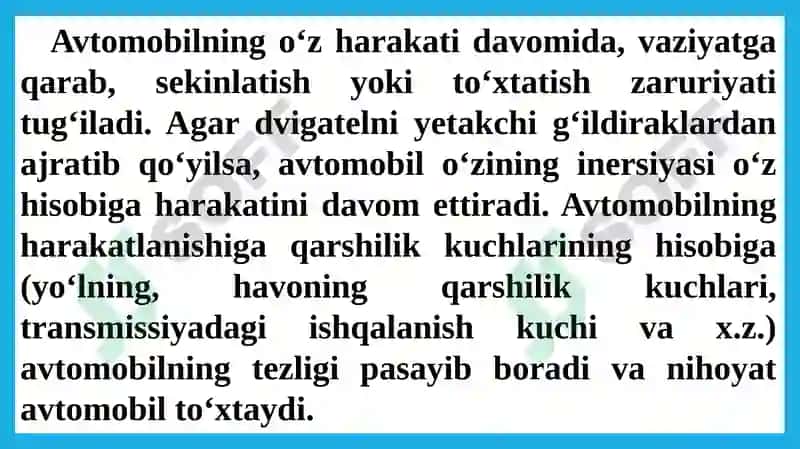 Tormoz tizimini qismlarga ajratib yig‘ish 2