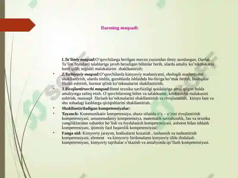 Asoslarning olinishi va xossalari 2
