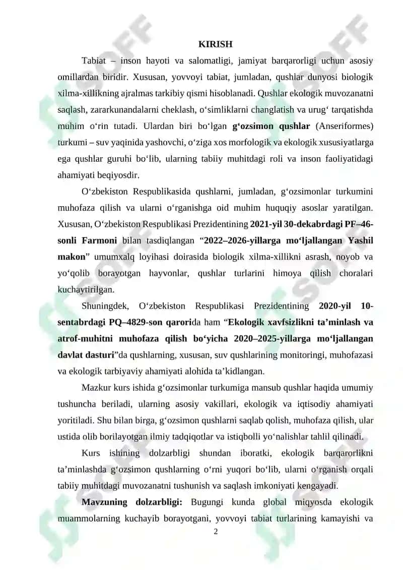 GʻОZSIMONLАR TURKUMI HАQIDА UMUMIY TUSHUNCHА 2