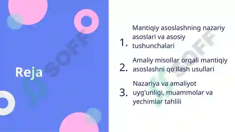 Mantiqiy asoslashning nazariy asoslari va asosiy tushunchalari 2