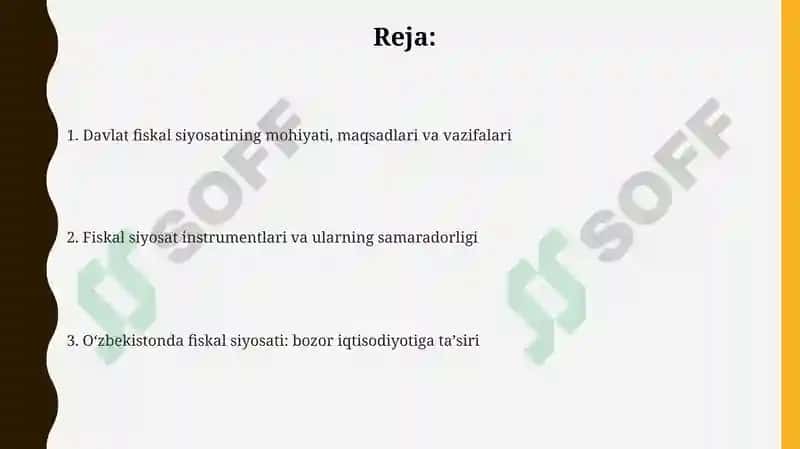 Davlat fiskal siyosati: bozor iqtisodiyotiga ta'siri 2