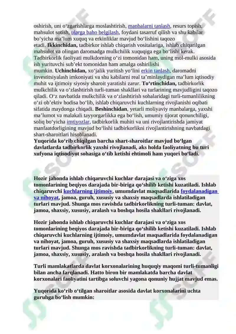 Tadbirkorlik faoliyati va tadbirkorlik kapitali 2