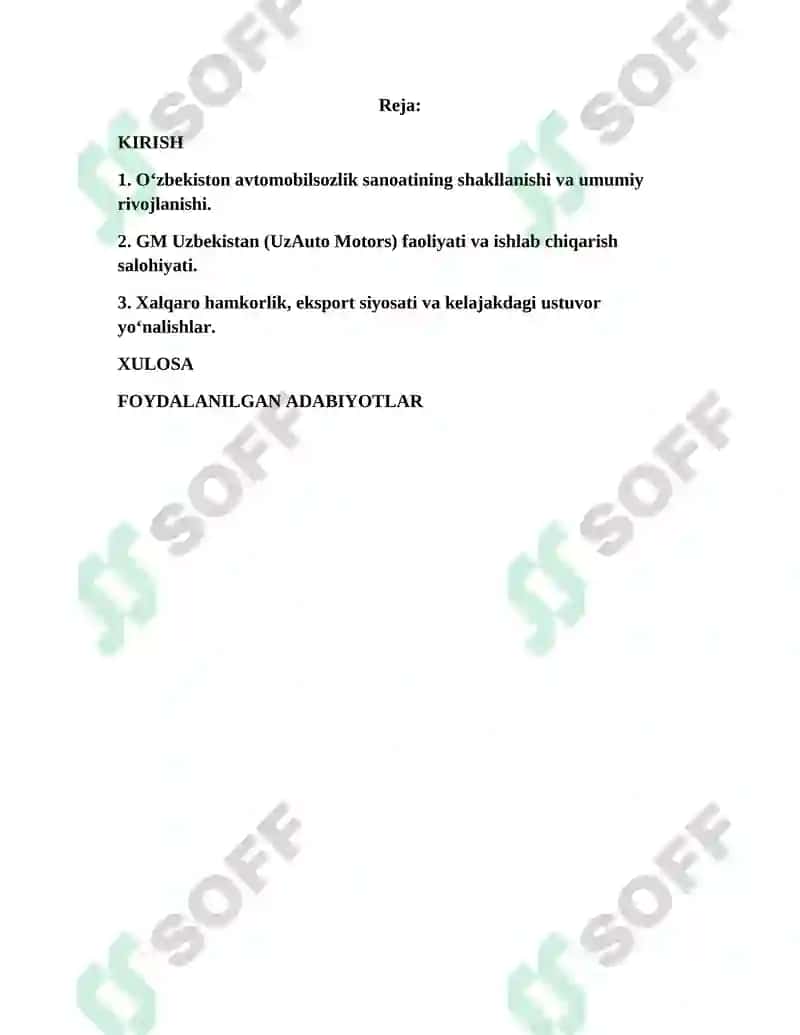 O‘zbekistonning avtomobilsozlik sanoati: GM Uzbekistan va xalqaro hamkorlik 2