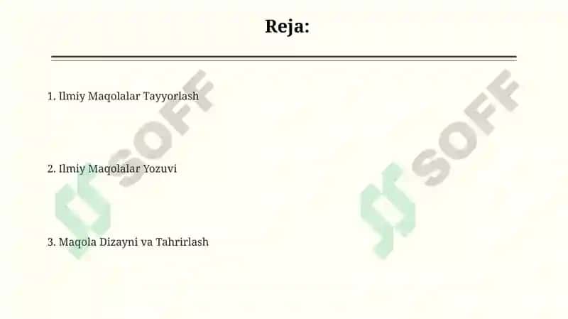 Ilmiy ishlarni tayyorlash va yozish 2