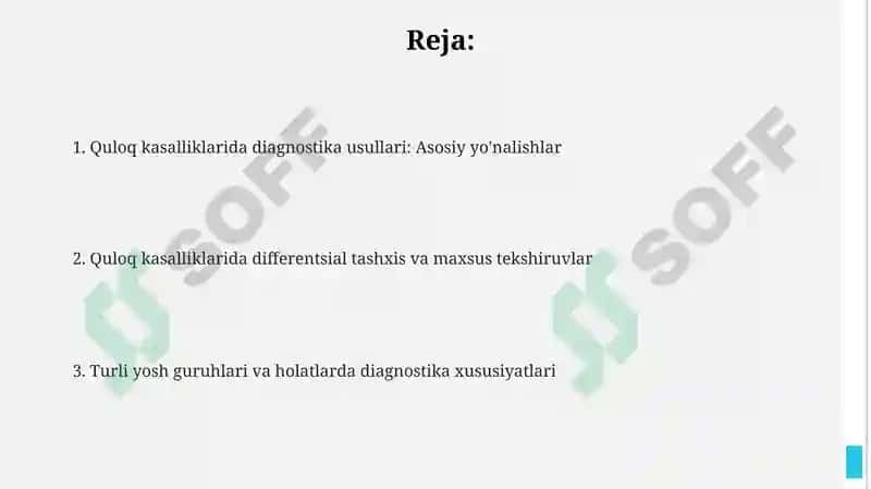 Quloq kasaliklarida diagnostik usullar 2