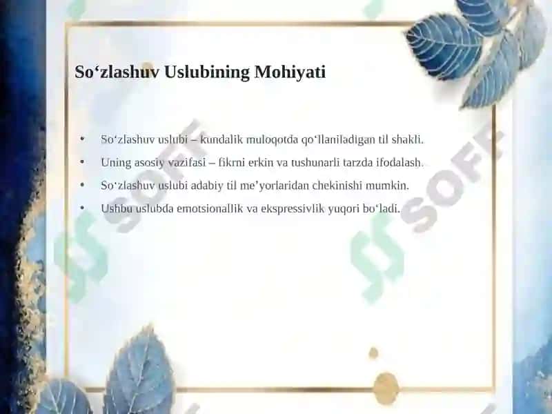 So‘zlashuv Uslubi va Shevaga Xos So‘zlar: Xususiyatlar va Namoyonlar 2