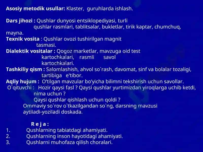 Qushlarning tabiatdagi va inson hayotidagi ahamiyati 2