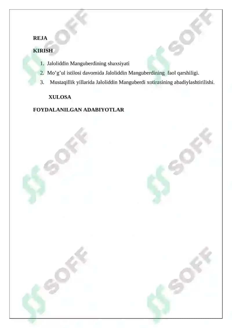 JALOLIDDIN MANGUBERDI -VATAN HIMOYACHISI VA MILLIY QAHRAMON SIFATIDAGI TARIXIY OʻRNI” 2