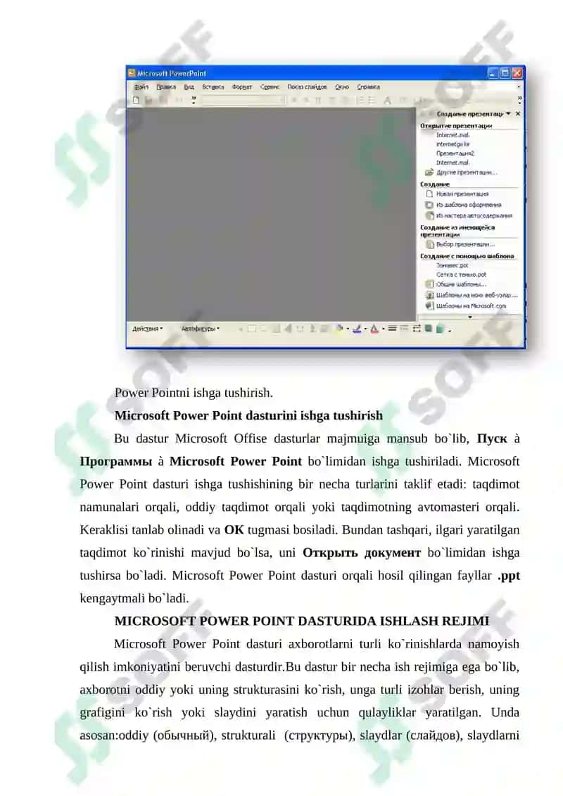 Microsoft Power Point Dasturi 2