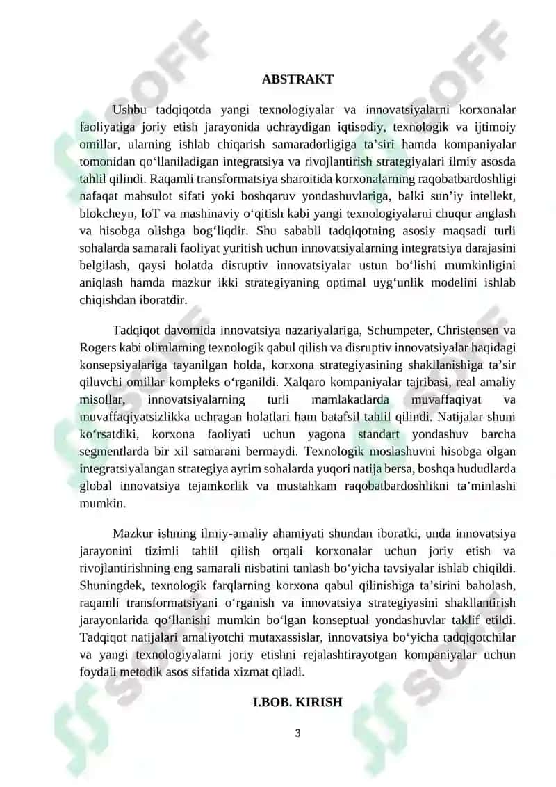 YANGI TEXNOLOGIYALAR VA INNOVATSIYALAR 2