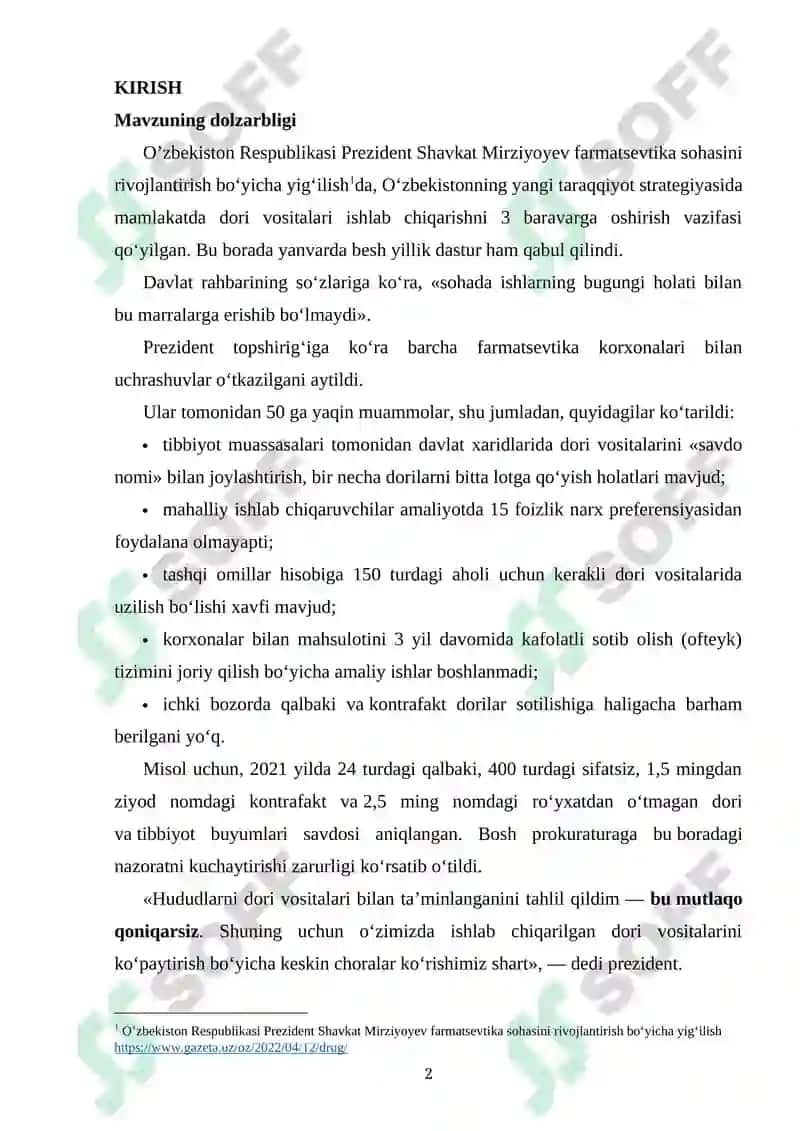 SOXTA DORI VOSITALARINI ISHLAB CHIQARISH VA MUOMALAGA CHIQARISH UCHUN JAVOBGARLIK 2