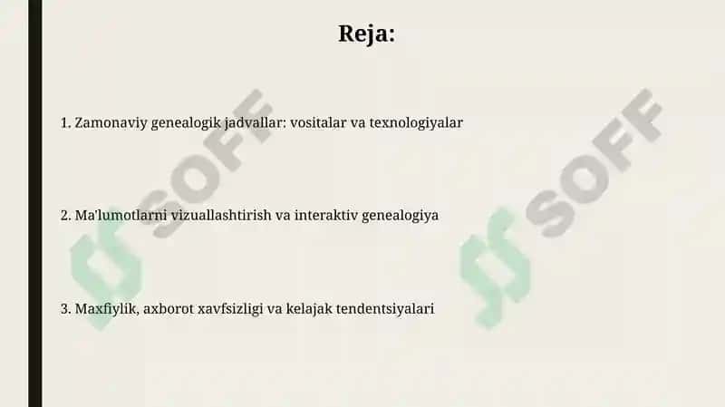 Zamonaviy genealogik jadvallar 2