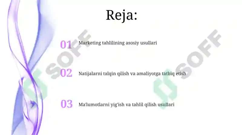 Marketing analitikasini o'tkazish usullari 2