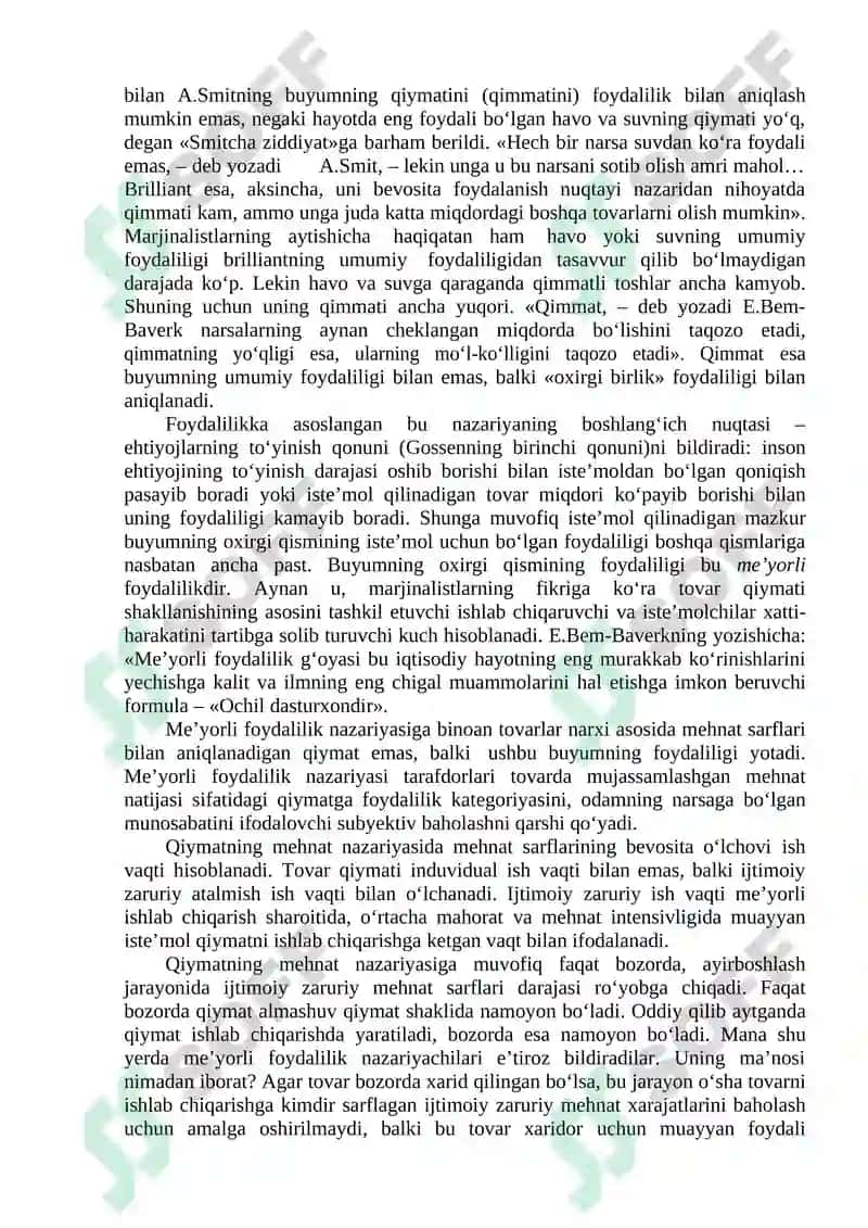 Marjinalizm Ta’limoti va Neoklassik Iqtisodiy Maktablar 2