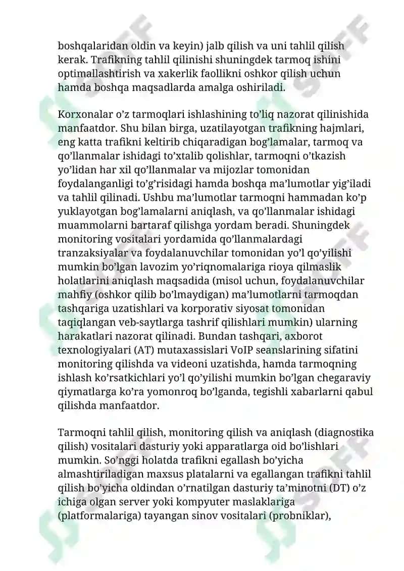 KORPORATIV TARMOQNI TAHLIL QILISH VA KUZATISH (MONITORING QILISH) 2