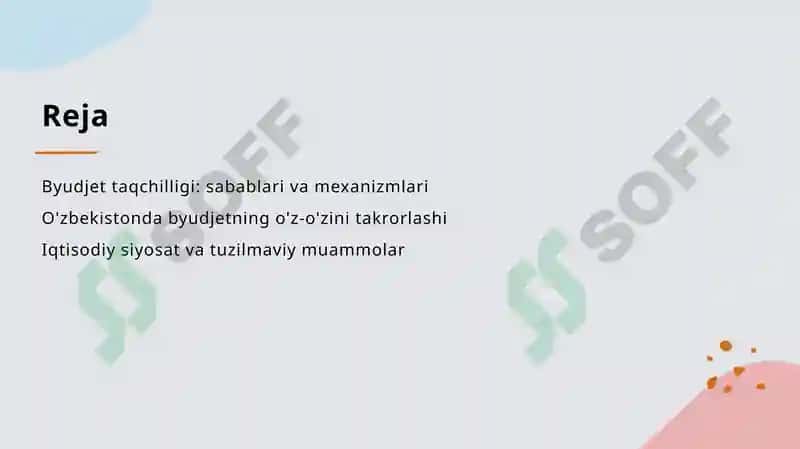 Byudjet taqchilligi: sabablari va mexanizmlari 2