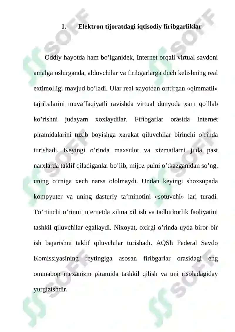 Elektron tijoratdagi firibgarliklardan himoyalanish 2