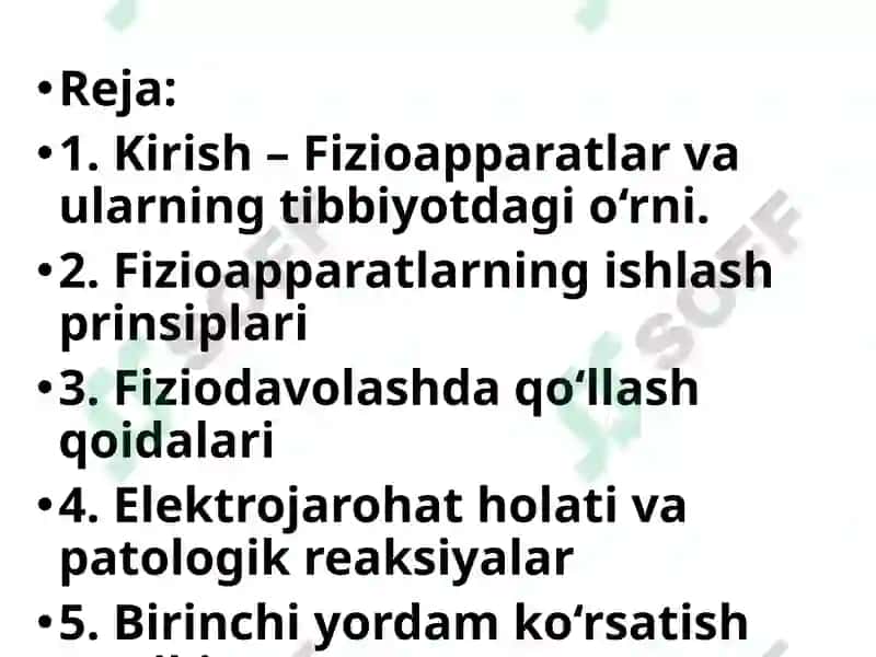 Fizioapparatlar va ularning ishlash prinsiplari 2
