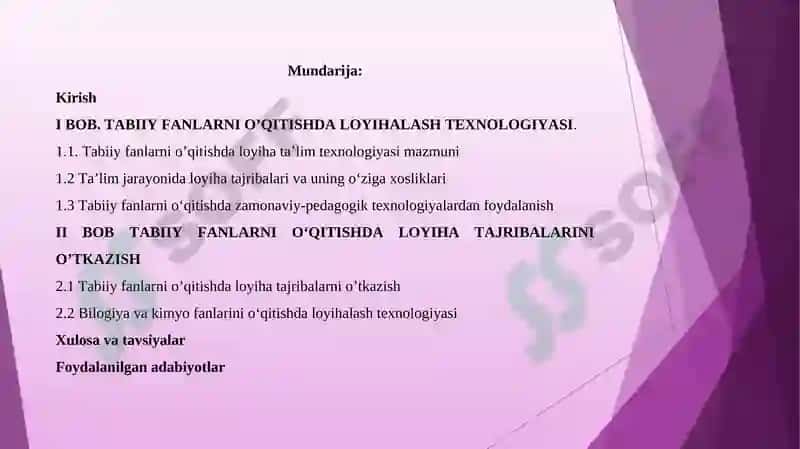 Tabiiy fanlarni o'qitishda loyiha tajribalarini o'tkazish metodikasi 2