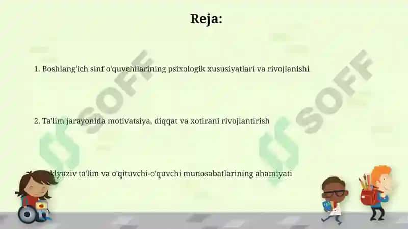 Boshlang'ich sinf o'quvchilarining psixologik rivojlanish xususiyatlari 2