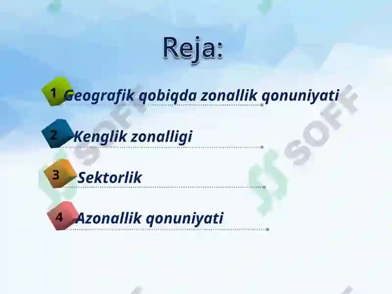 Geografik qobiqda zonallik qonuniyati 2