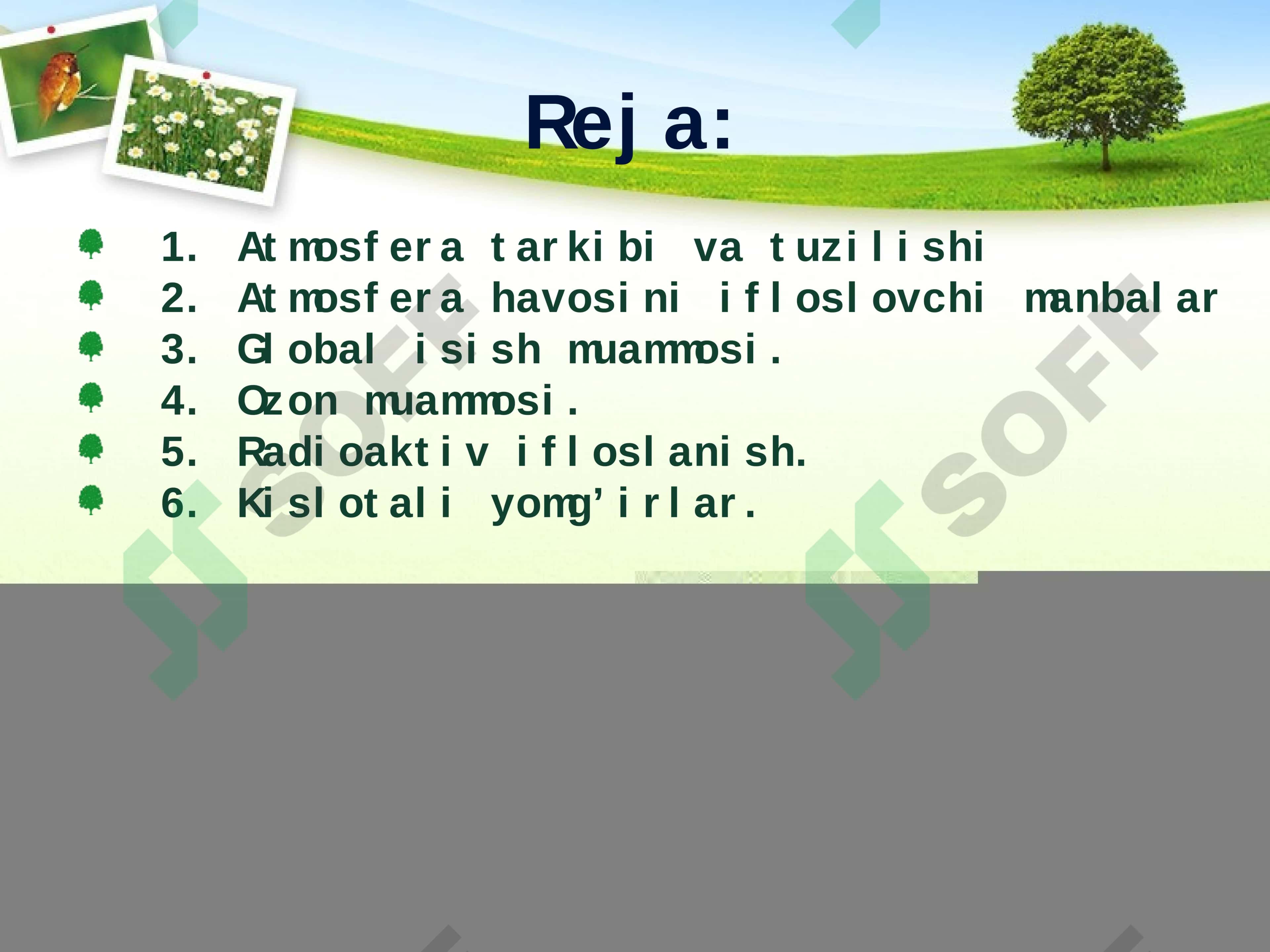Havo muhitining gigenik xarakteristikasi 2