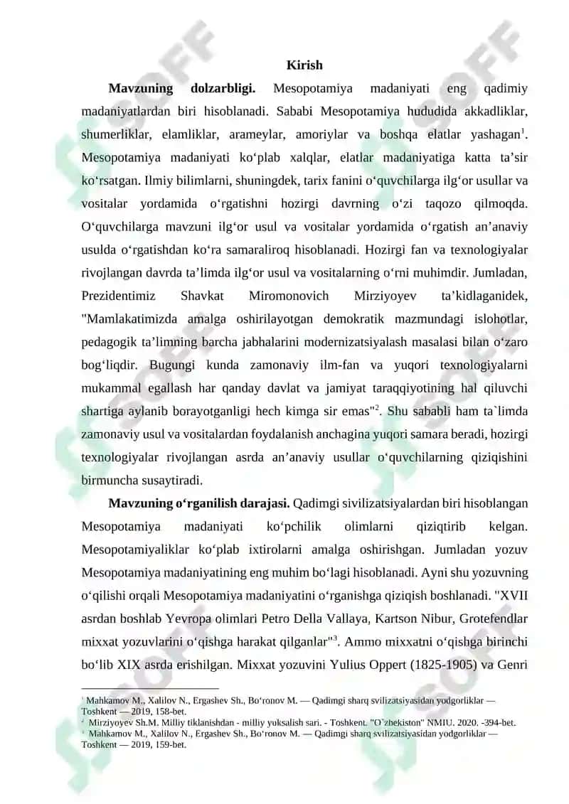 QADIMGI MESOPOTAMIYA MADANIYATI MAVZUSINI OʻRGANISHNING ILGʻOR USUL VA VOSITALARI 2