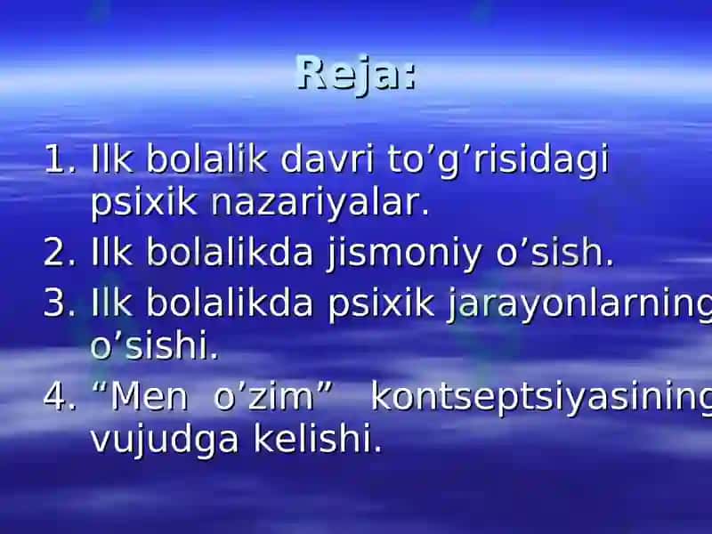 Kichik maktab yoshi davrida psixik dvojlanish xususiyallar 2