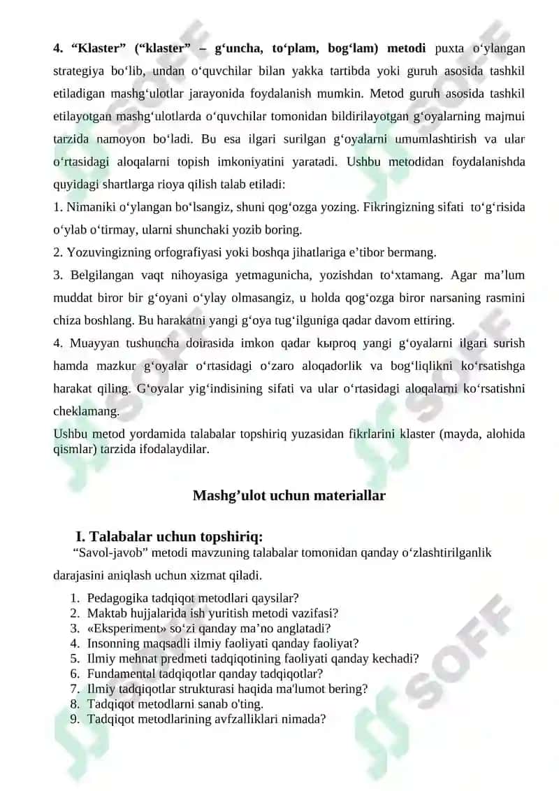 Tadqiqotning mohiyati 2