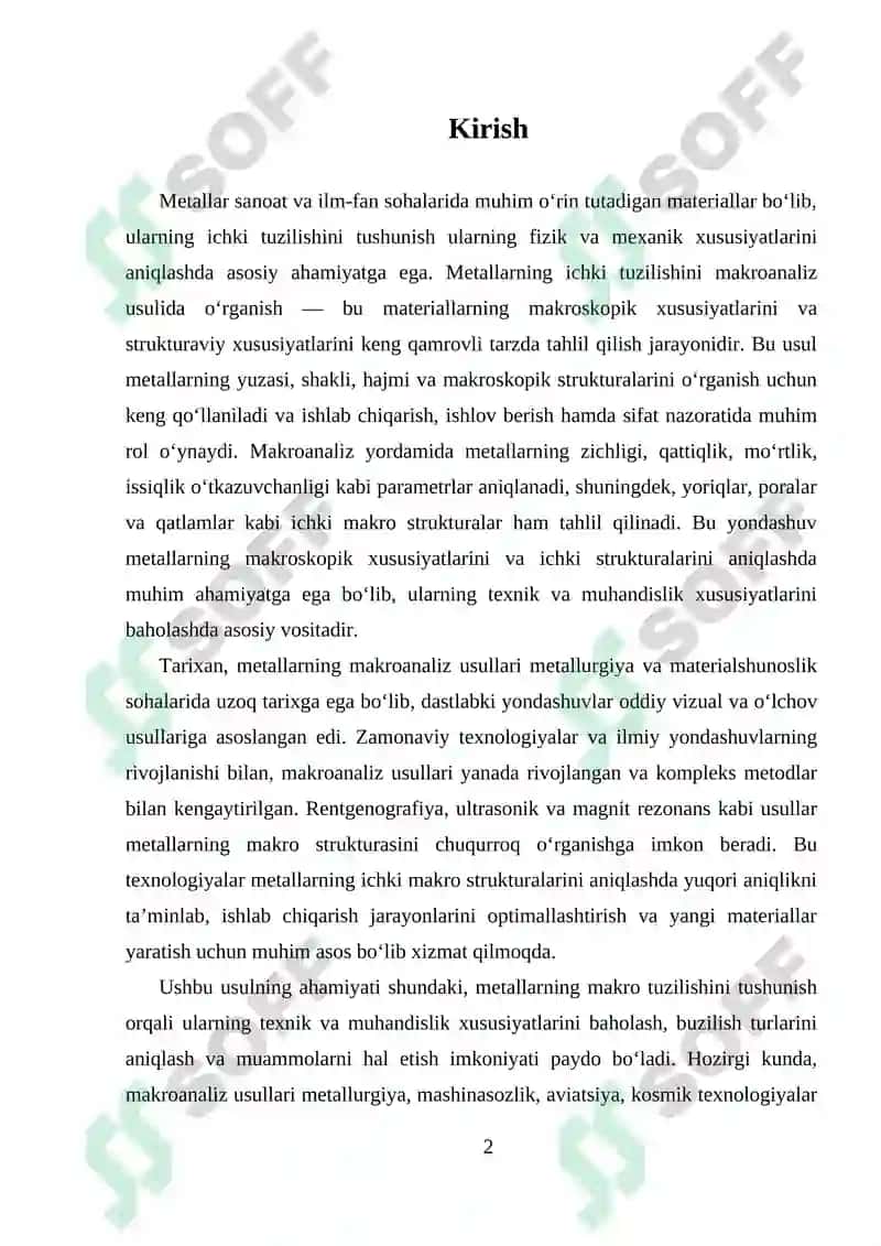 METALLARNING ICHLI TUZILISHINI MAKROANALIZ USULIDA OʻRGANISH 2