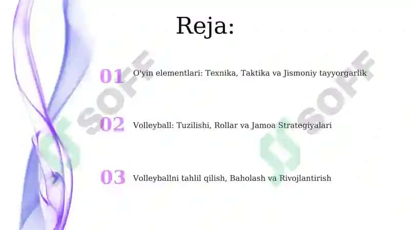 Volleyballni tahlil qilish, Baholash va Rivojlantirish 2