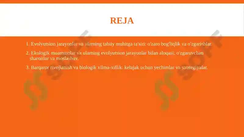 Evolyutsion jarayonlar va ularning tabiiy muhitga ta'siri 2