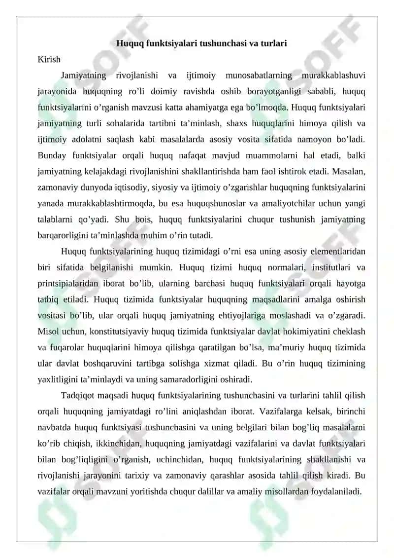 Huquq funktsiyalari tushunchasi va turlari 2