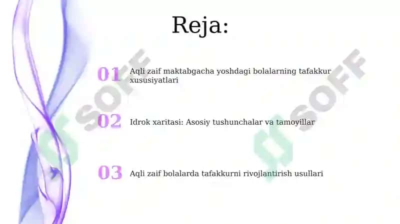 Aqli zaif maktabgacha yoshdagi bolalarni tafakkur xususiyatlari 2