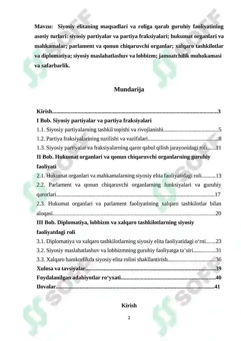 "EKSKURSIYA RAHBARI – GIDGA QO‘YILGAN TALABLAR" KURS ISHI 2