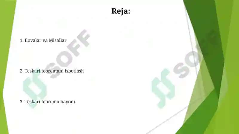 Pifagor teoremasiga teskari teorema 2
