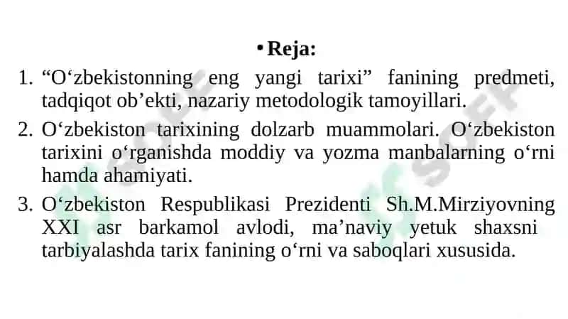 O‘zbekistonning eng yangi tarixi 2