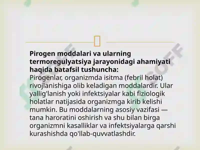 PIROGEN MODDALAR TERMOLEGULYATSIYA JARAYONIDAGI AHAMIYATI 2